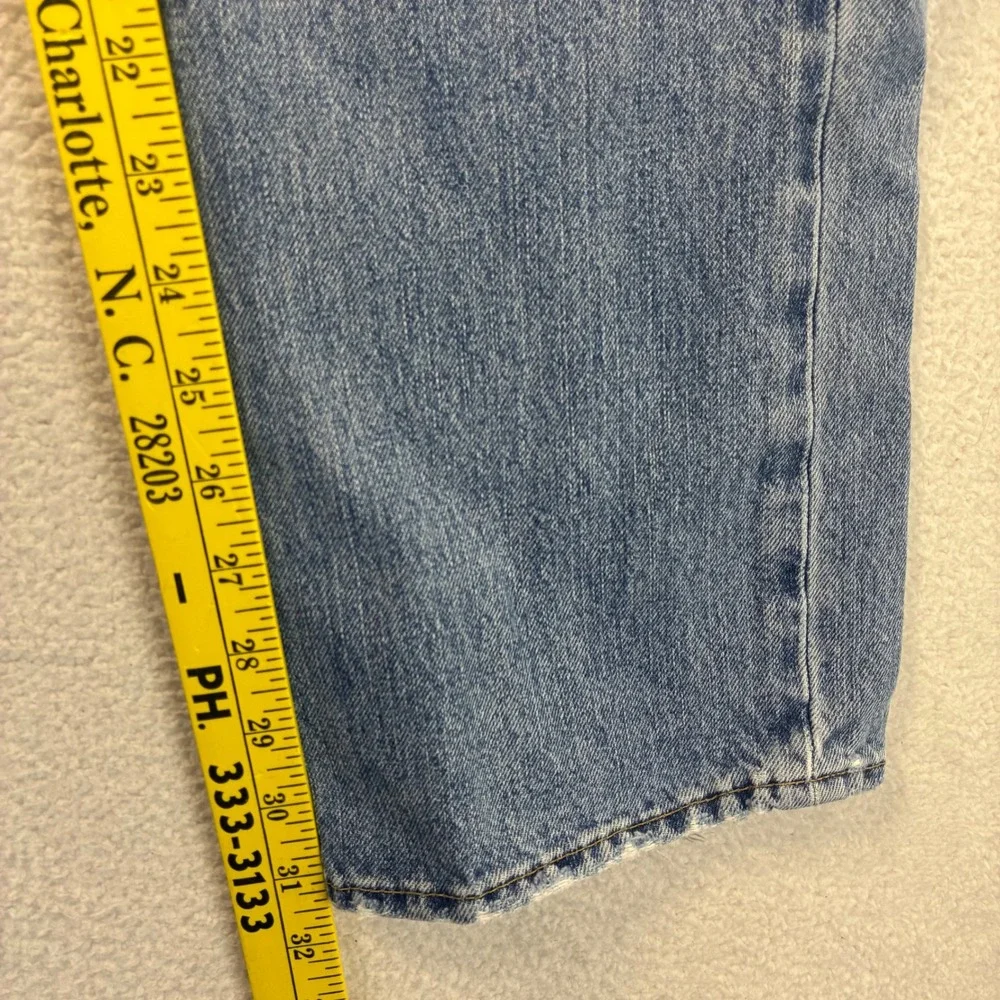 Polo Ralph Lauren Varick Slim Straight Jeans Men 34x30 Blue Distressed Whiskered